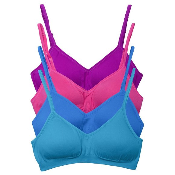 4-Pack Demi Padded Bralette Adjustable Straps A3 Jewels New NWB